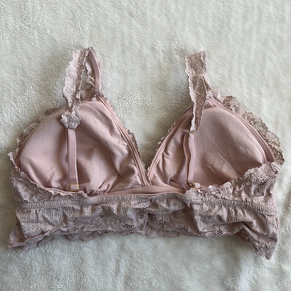 Aerie Pink Lace Bralette with Padding - Picture 4 of 5